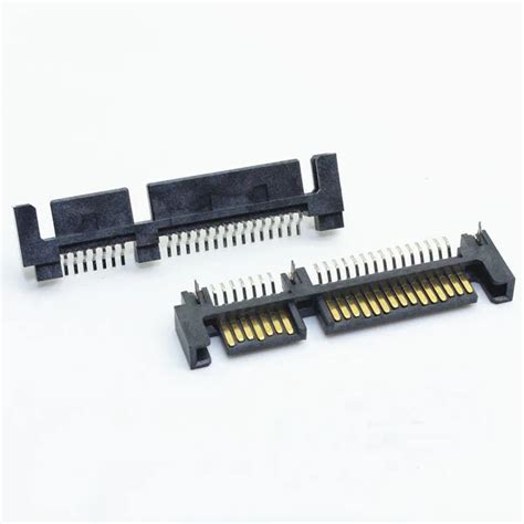 100pcslot 715pin Sata Male 90 Degree Diy Smt Connector 22p Sata Plug