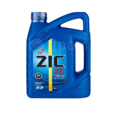 Масло моторное "Zic" X5 10w-40 4л 162622, полусинтетическое, 4,00 л. SM ...