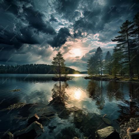 Premium AI Image | Calm before the storm nature background photos