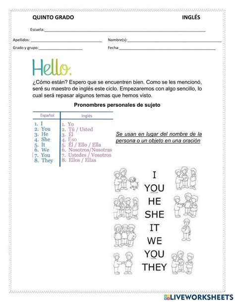 Fichas De Pronombres Personales En Ingles Buscar Con My Xxx Hot Girl