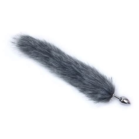 Unisex Metal And Silicone Anal Butt Plug With Fox Tail