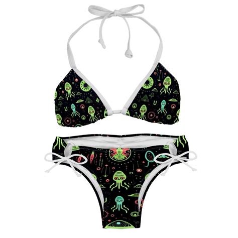 Alien Detachable Sponge Adjustable Strap Bikini Set Two Pack Swimsuits For Women Walmart