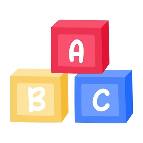 A Scalable Flat Sticker Of Alphabet Blocks 11422029 Vector Art At Vecteezy