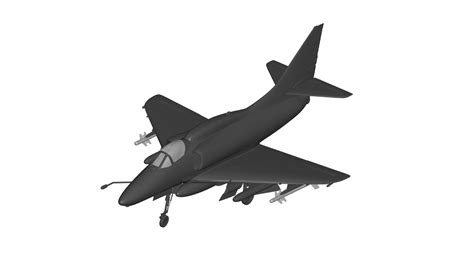 Archivo OBJ Douglas A-4 Skyhawk・Plan para descargar y imprimir en 3D・Cults