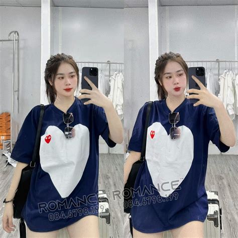 Áo Phông In Hình Trái Tym Siêu CUTE Áo Phông Cặp Đôi Siêu Hot Hit Mùa Hè Chất Cotton Siêu