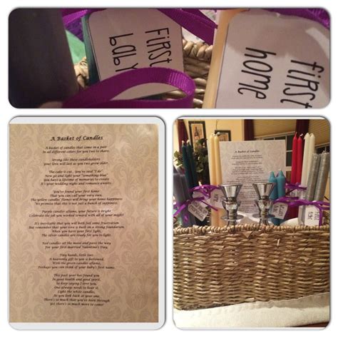 Bridal Shower Candle Poem Basket Created By Me Instagram Nicandri