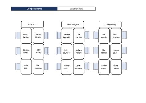 Office Seating Chart Templates | Free excel download