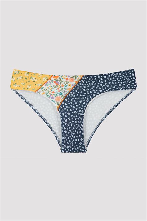Çok Renkli Bonita Çiçek Desenli Hipster Bikini Altı PLU C AL IY MIX Çok Renkli Penti