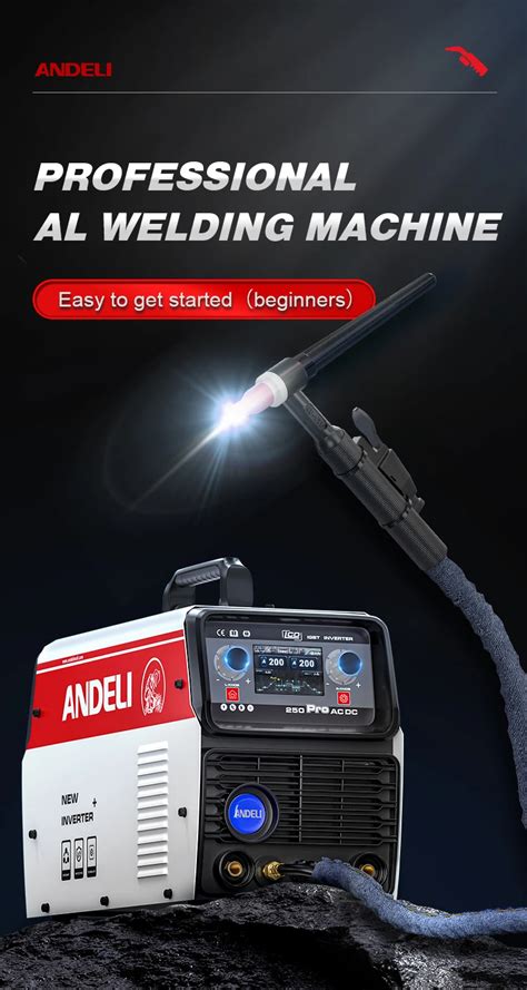 Andeli New Arrival Lcd Smart Tig-250 Pro 6 In 1 Ac Dc Hf Tig Pulse Cold ...