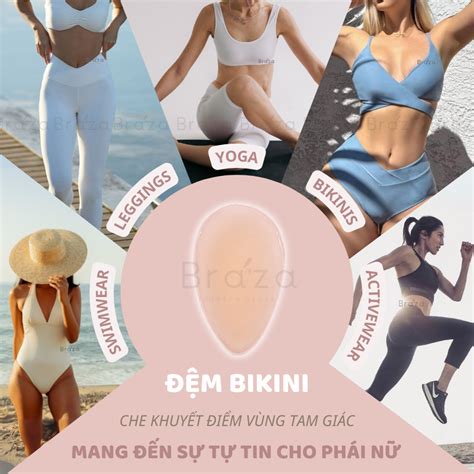 Miếng Dán Silicon Che Rãnh Vùng Kín Mặc Bikini Quần Legging Tập Gym Yoga Cao Cấp Braza 111
