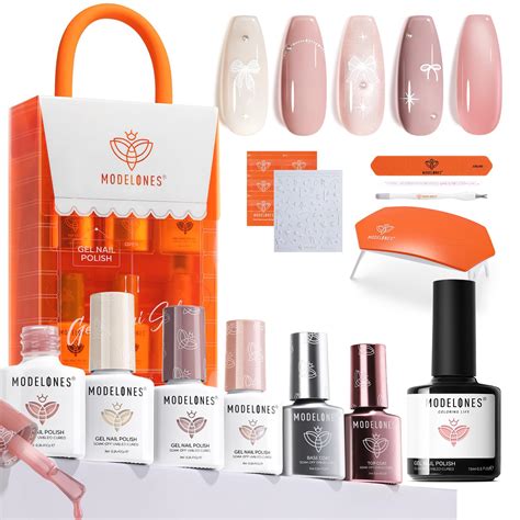 Amazon Modelones Ml Jelly Nude Pink Gel Nail Polish With Colors Gel Mini Salon