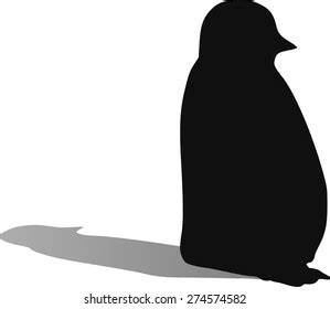 Vector Pinguin Silhouette Isolated On White Stock Vector Royalty Free