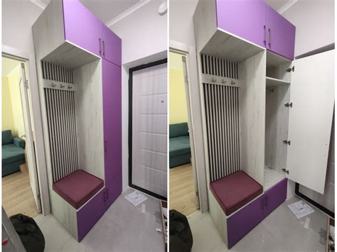 Прихожая с МДФ-фасадами и декоративными рейками Гринвич 3 от фабрики Стиль