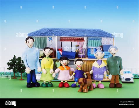 Illustration 3D Family Stock Photo - Alamy