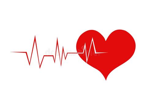 Heart Pulse Heart Beat Vector Stock Vector Illustration Of Heartbeat