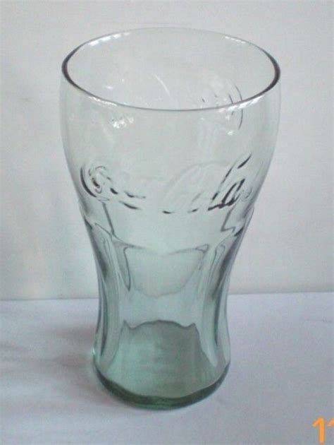 Coca Cola Green Tint Glass Cup Drink Vintage Coke Ebay