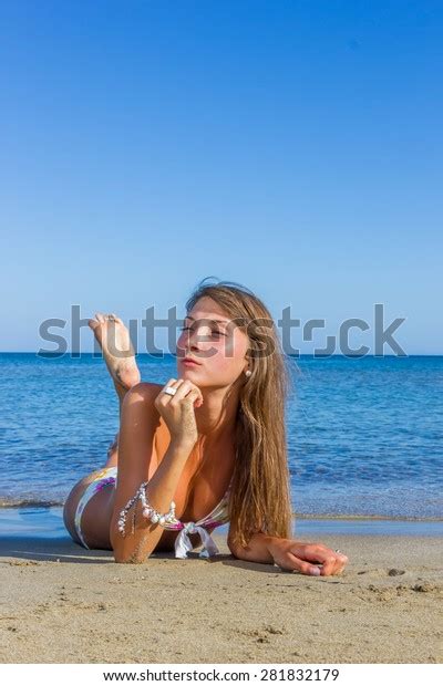 Portrait Happy Sexy Girl Bikini Posing Stock Photo Shutterstock