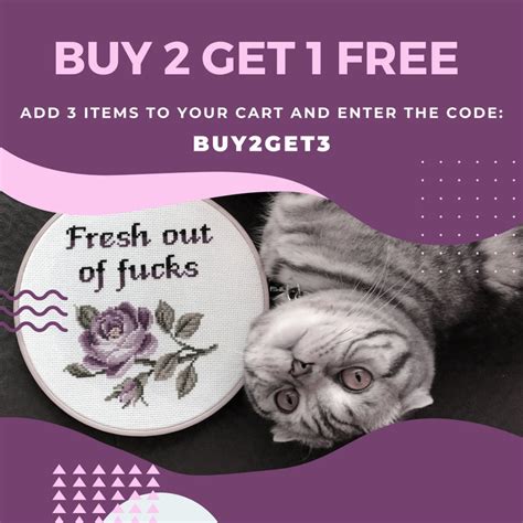 Because Fuck You Cross Stitch Pattern Quote Cross Stitch Etsy