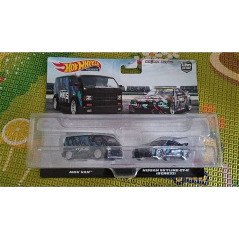 Hot Wheels Twin Pack Hks Mbk Van Nissan Skyline Gt R Bcnr R Shopee Malaysia