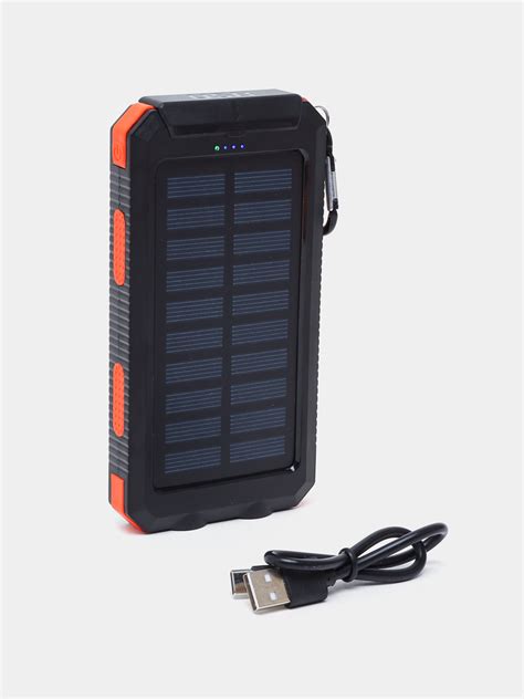 Внешний аккумулятор 10000 mAh на солнечной батарее, зарядное устройство ...