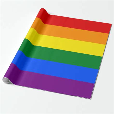 Lgbt Rainbow Gay Pride Flag Wrapping Paper Zazzle