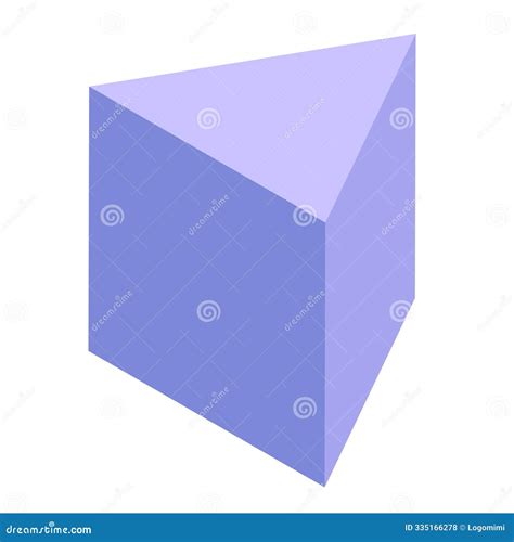 Triangular Prism Vector Clip Art Illustration Blue Triangle Prism