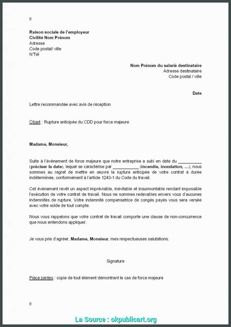 Mod Le Lettre Rupture Contrat Nounou Vous Souhaitez Rompre Le Contrat