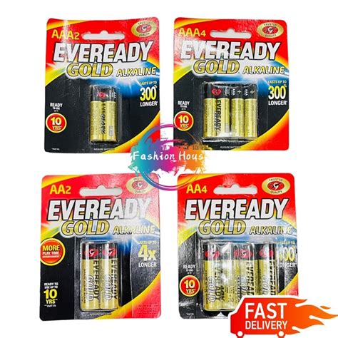 Eveready Gold Alkaline Battery Aaaaa 2 4pcs Shopee Malaysia