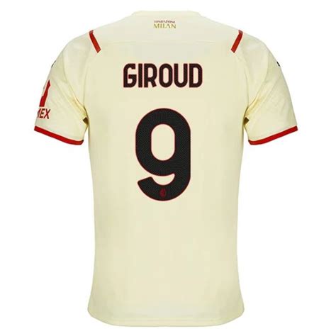 Camiseta AC Milan Giroud 9 Segunda Equipación 2021 2022 camisetas