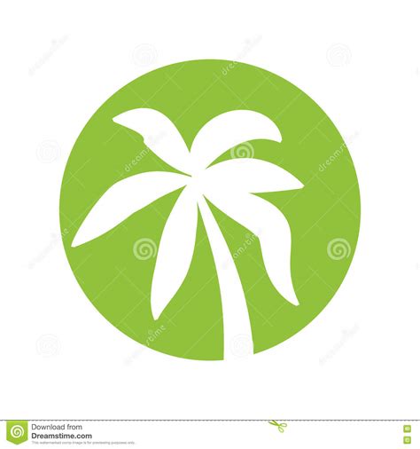 Tree Palm Tropical Isolated Icon Stock Vector Illustration Of Natural