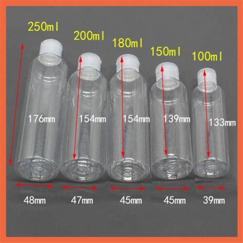100150180200250ml Empty Plastic Bottles Travel Caps For Hand Gels