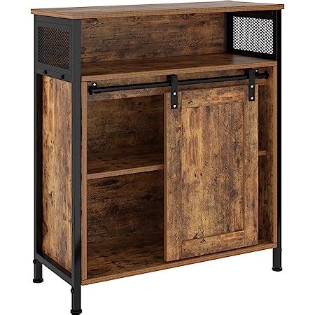 Soges Meuble De Rangement Buffet Cuisine Commode Avec Porte Coulissante