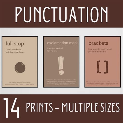 Punctuation Poster Etsy