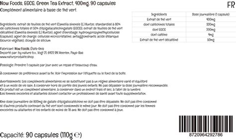 Now Foods Egcg Green Tea Extract 400mg 90 Vegan Capsules Lab Tested