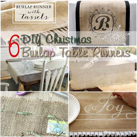 Diy Christmas Burlap Table Runners The Birch Cottage