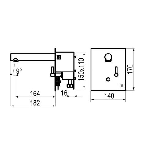 Grifo Electr Nico De Lavabo Mural Transformador Aroha Tech M Rmol Negro