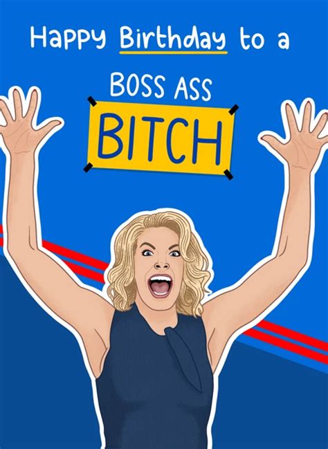 Boss Ass Bitch Ted Lasso By Blue Kiwi Design Cardly
