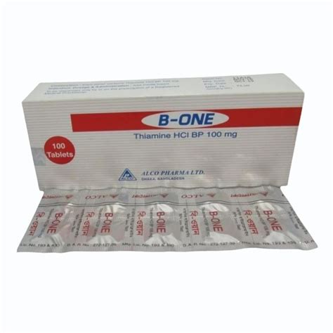 100mg B One Thiamine Hcl Bp Tablet At ₹ 4995box Thiamine Tablet In