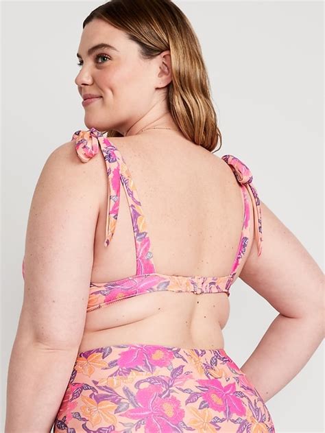 Tie Shoulder Underwire Bikini Swim Top Old Navy