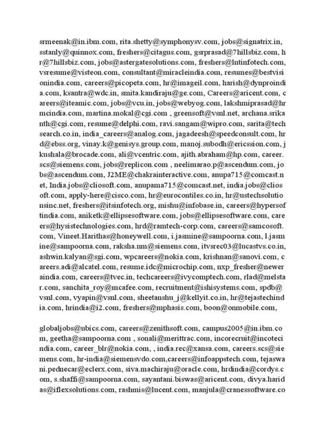 Hr Email Id 22 Pdf