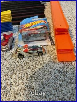 Car Track Set Hot Wheels Tracks Huge Lot Well Over Pieces Cycle Dual Car Launcher