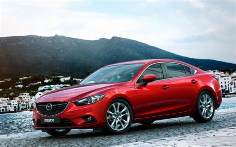 Фото обои Красная Mazda 6, Мазда 6, экстерьер, детали, диски, передок ...