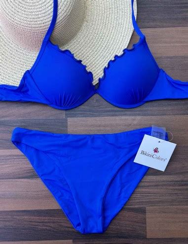Bikini Push Up Con Brasiliana Beatriz O Slip Madrid Blue Oltremare