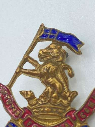 Ww1 British Army The West Riding Enamel Sweetheart Brooch
