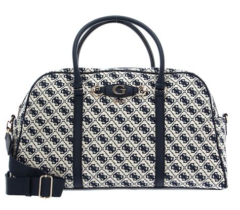 Guess Travel Bag Izzy Travel Weekender Duffel Bag Navy Logo Buy Bags