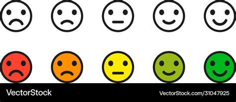 Emoji icons isolated rating concept review Vector Image