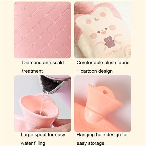 Zs Cartoon Plush Water Filled Explosion Proof Hot Water Bags Purple Duck Ml Alexnld