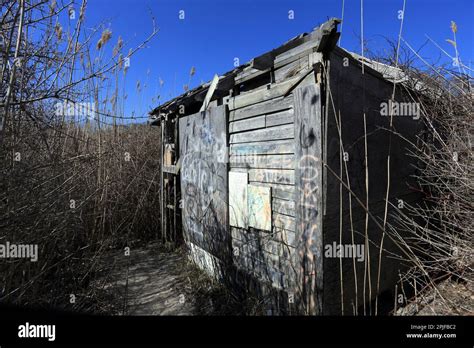 Abandoned Shack Camp Hero Long Island New York Stock Photo Alamy