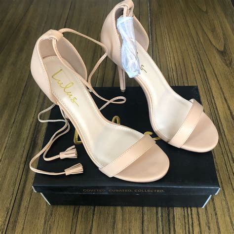 Lulus Shoes Lulus Nude Lace Up Tassel Heels Poshmark