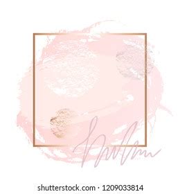 Golden Pink Nude Art Frames Modern Stock Vector Royalty Free